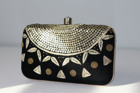 Midnight Gold Clutch