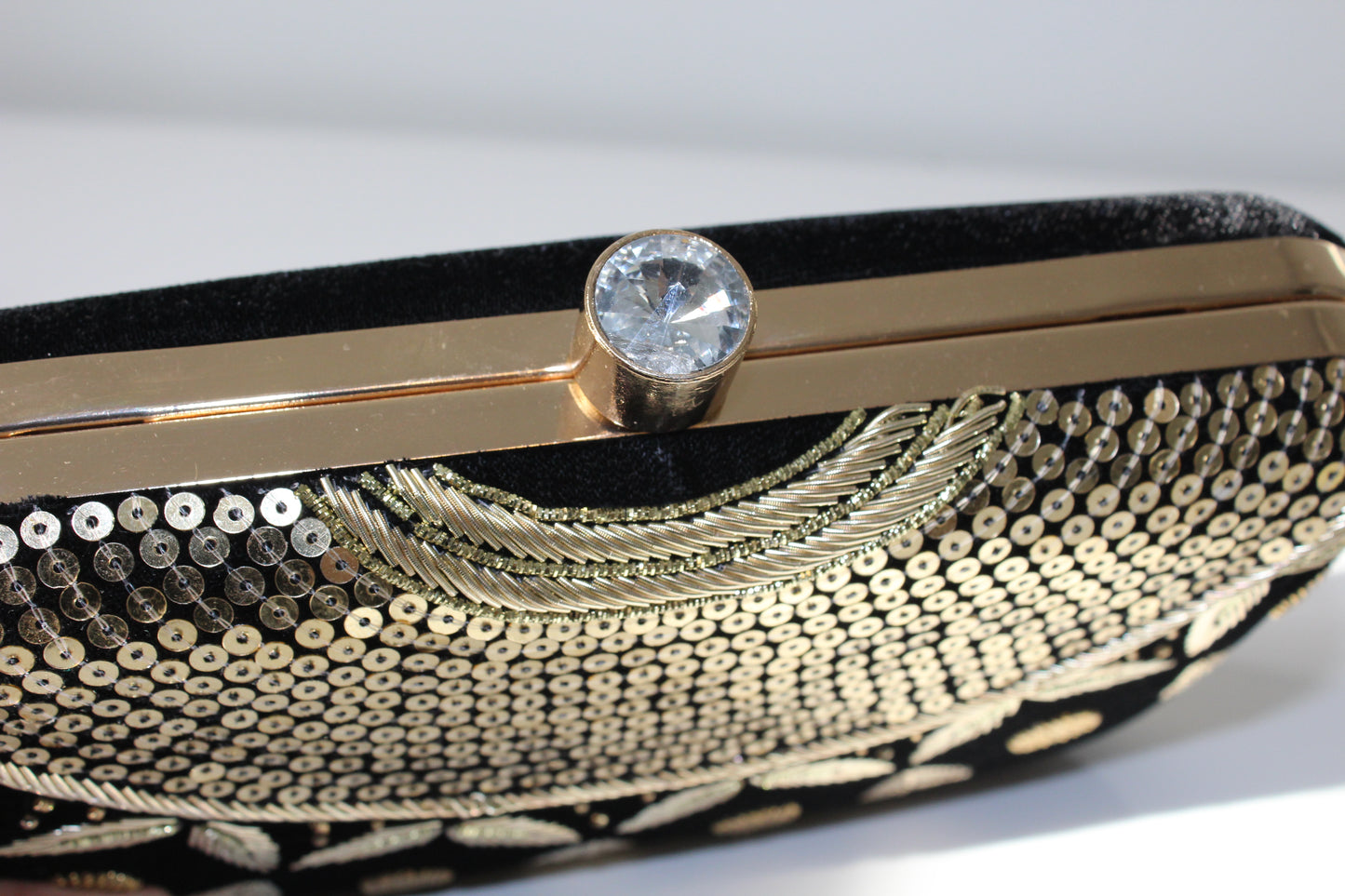 Midnight Gold Clutch