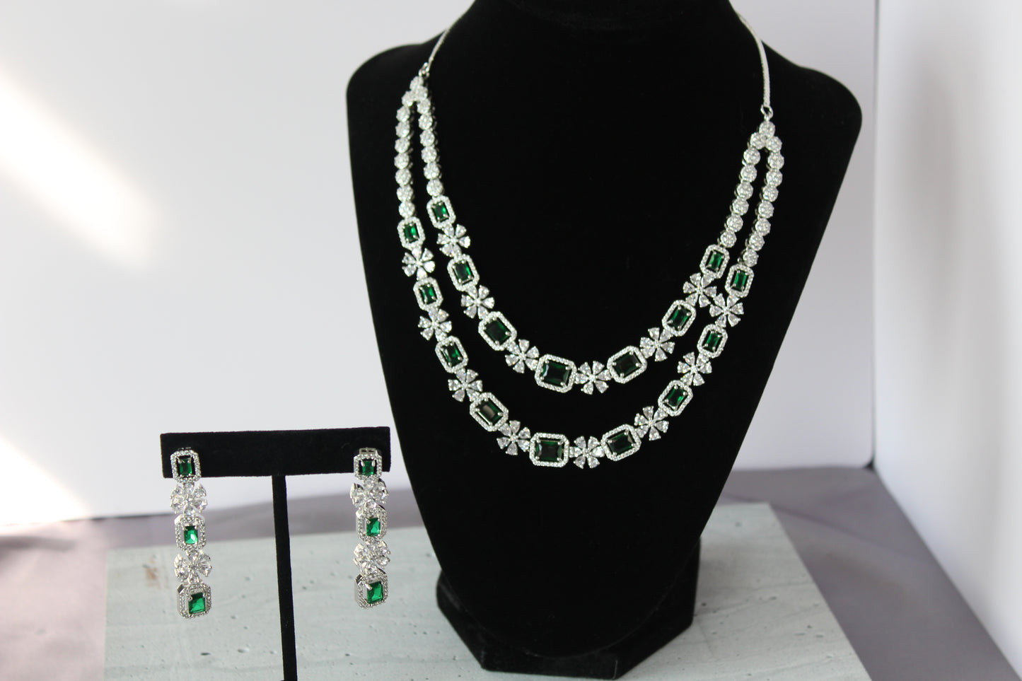 Verdant Splendor American Diamond Set