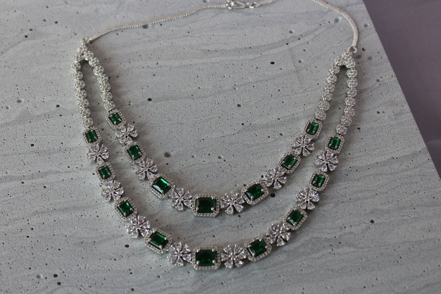 Verdant Splendor American Diamond Set