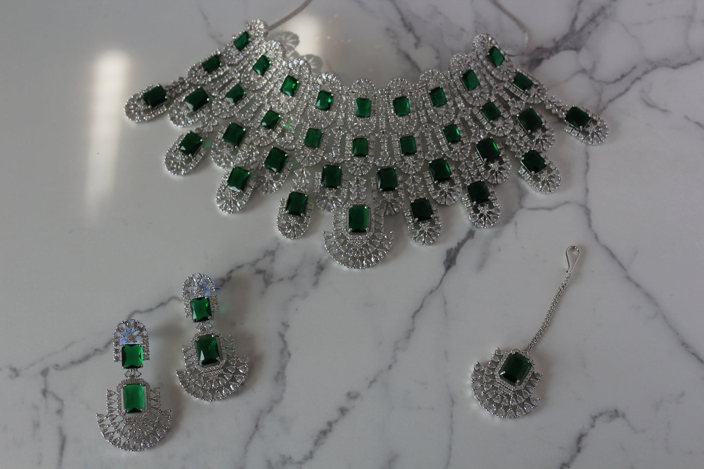 Jade Jubilee American Diamond Set