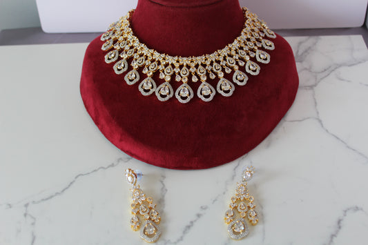 Golden Aura American Diamond Set