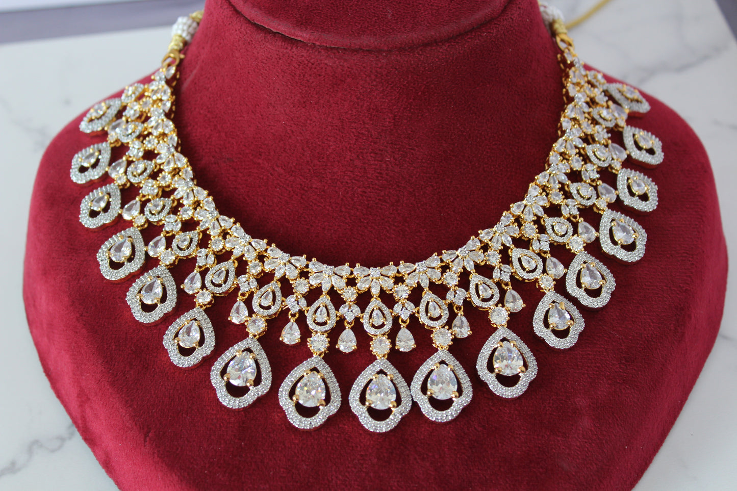 Golden Aura American Diamond Set