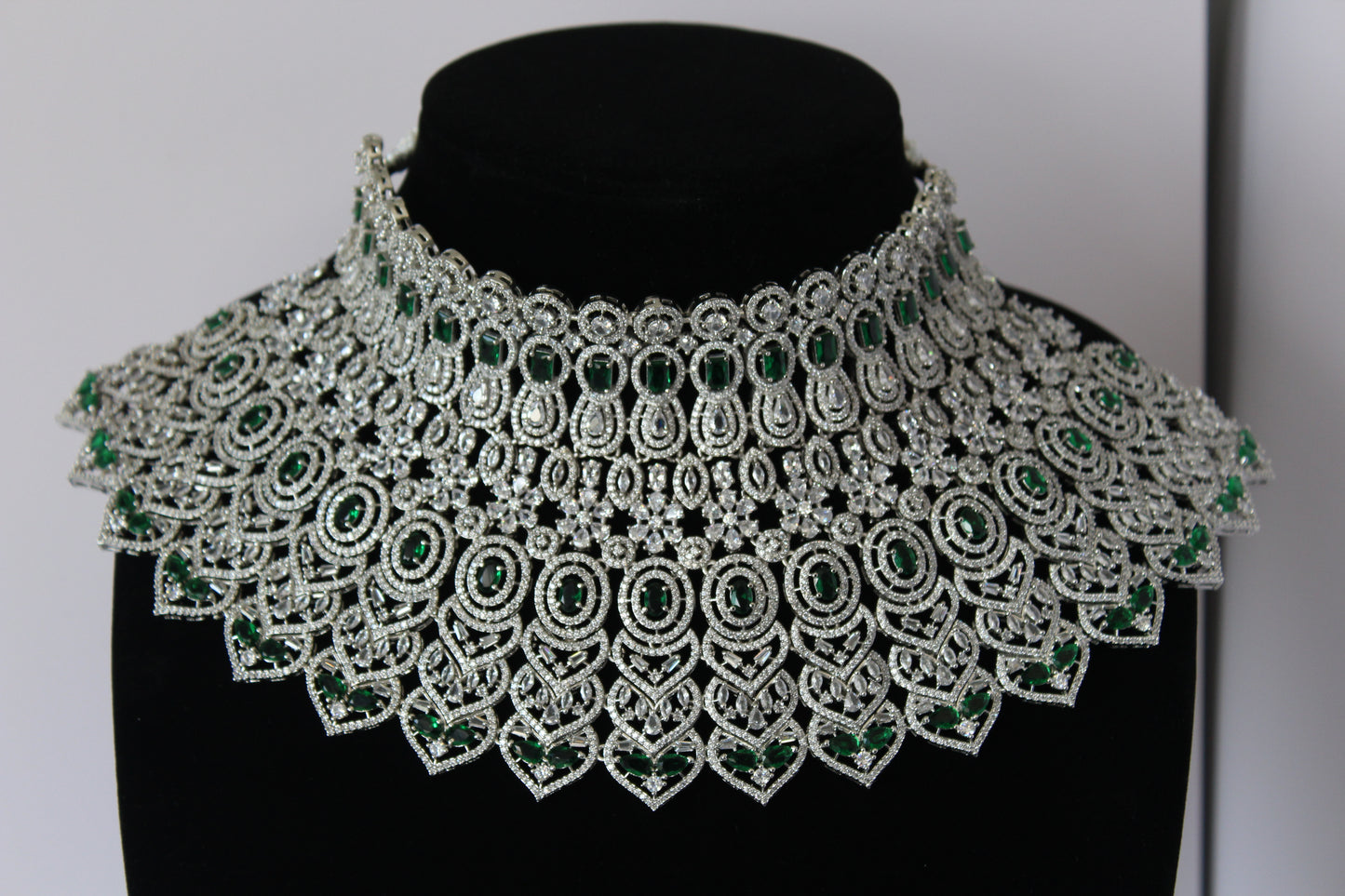 Verdant Elegance American Diamond Set