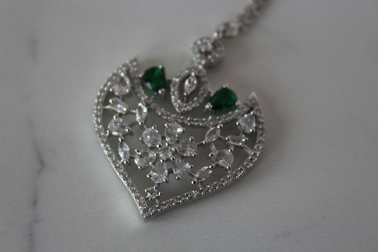 Verdant Elegance American Diamond Set