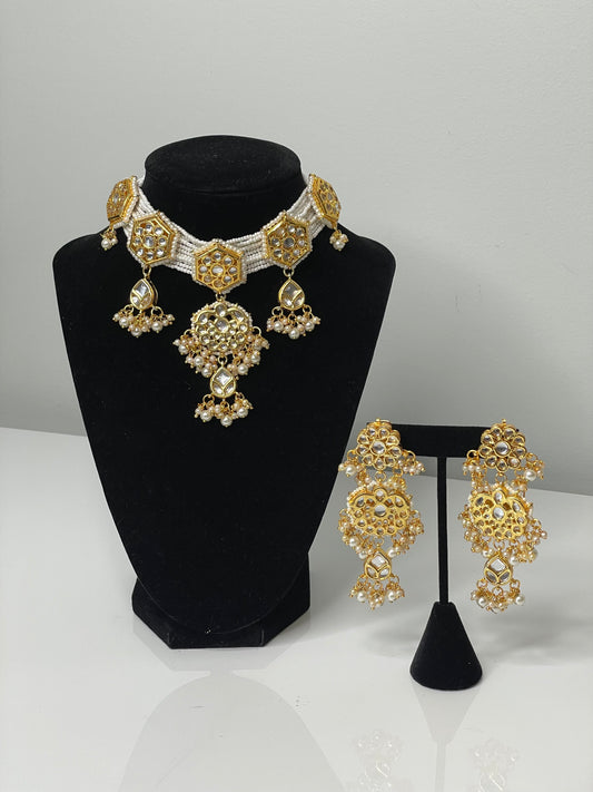 Royal Pachi Kundan Glamour Choker Set